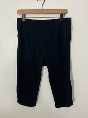 Coolibar Black Tulip Swim Capris Size Large UPF 50+